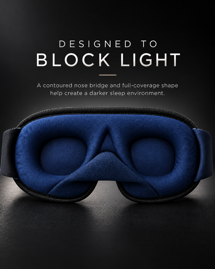 Blue NOCTA sleep mask light blocking
