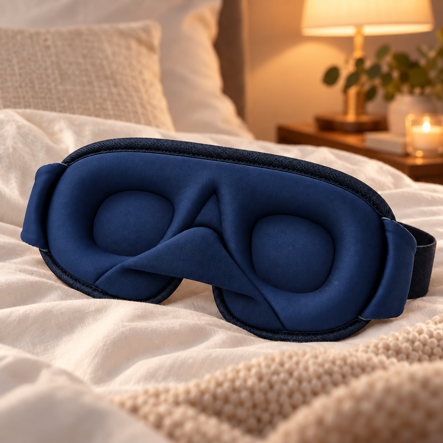 Blue NOCTA sleep mask adjustable strap